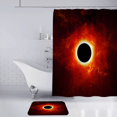 

Toponeto New Waterproof Shower Curtain with 12 Hooks 3D Printed Bathroom Polyester