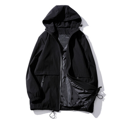 

Gobestart Mens Autumn Winter Outdoor Solid Color Casual Hooded Jacket Coat Outwear