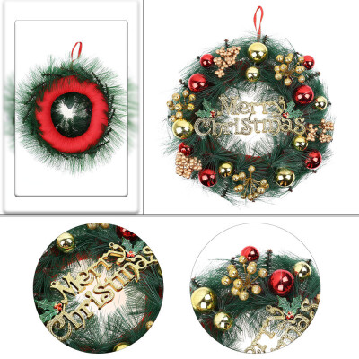 

Tailored Christmas Wreath Decor For Xmas Party Door Wall Hanging Garland Ornament 30CM