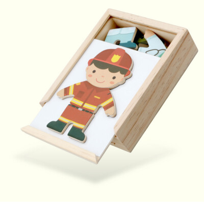 

Baby Wooden Puzzle Set Early Educational Toys Cartoon Dress Changing Clothes Jigsaw Puzzles Toys for Kids Children 3 Years