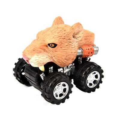 

Tailored Mini Vehicle Animal Pull Back Cars with Big Tire Wheel Creative Gifts for Kids