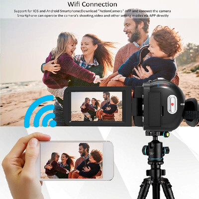 

Andoer 4K Ultra HD WiFi Digital Video Camera Camcorder DV Recorder 16X Zoom 30" LCD Touchscreen IR Night Vision with Hot Shoe Mou