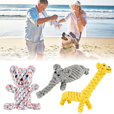 

Dog Pet Puppy Chew Toys for Teething Boredom Dogs Rope Ball Knot Training Teeth Dogs Treats Toys for Small Middle Dog