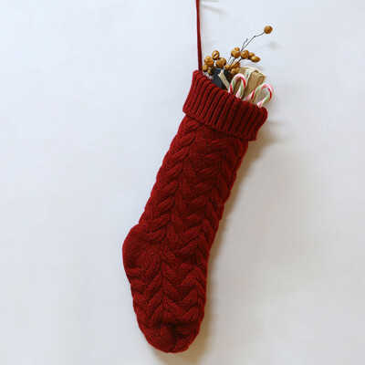 

Gobestart Christmas Knitting Stockings Sack Gift Filler Decoration Sock