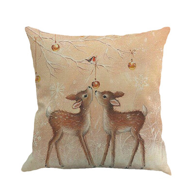 

JPGIF Christmas Printing Dyeing Sofa Bed Home Decor Pillow Cover Cushion Cover A