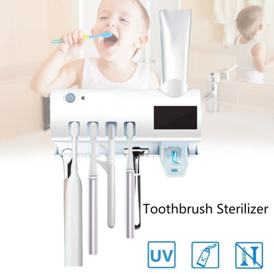 

2 In 1 Solar Light Ultraviolet Toothbrush Sterilizer Toothbrush Holder Automatic Toothpaste Squeezers Dispenser