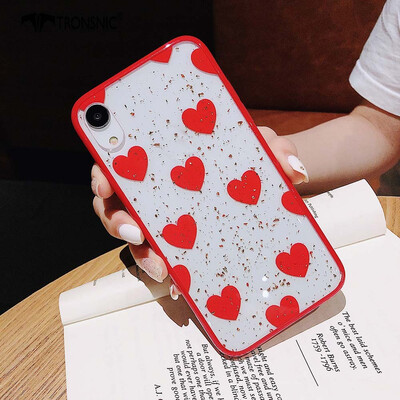 

Tronsnic Glitter Phone Case for iPhone 7 8 Plus Strawberry Gold Foil Case Love Rose Flower Zebra Red Luxury