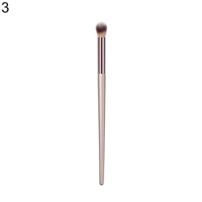 

1Pc Champagne Gold Handle Eyebrow Foundation Powder Flame Makeup Brush Portable