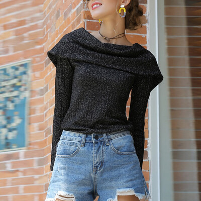 

Tailored Women Winter O Neck Solid Long Sleeve Bow Knitted Sweaters Casual Blouse Tops