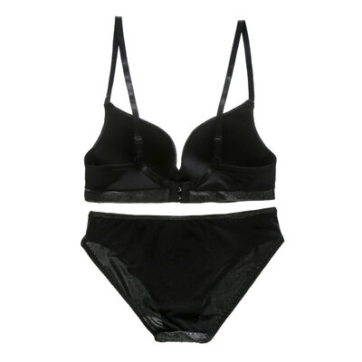 

Sexy Lingerie Underwear Set Seamless Bralette Push Up Bra And Panty Sets Underwire Underwear Solid Color Lingerie Set