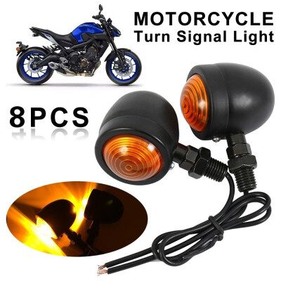 

2468Pcs Chrome Universal Motorcycle Turn Signal Indicator Amber Blinker Lights