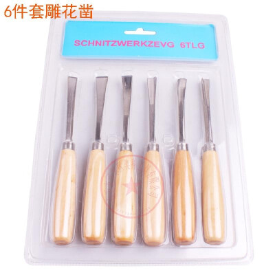 

6 Sets of Woodworking Carving Chisel Wooden Handle Carving Knife Round Chisel Carving Chisel Wood Carving Knife Woodcut Knife Trim