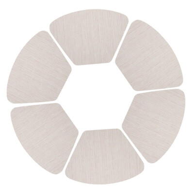 

Pack Of 6 Woven Textilene PVC Wedge Placemats Washable Reusable Heat Insulation Anti-Skid Kitchen Table Dining Pad