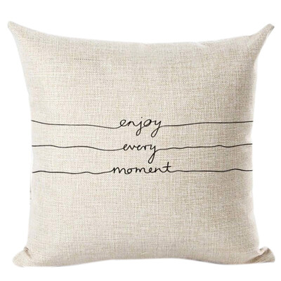 

〖Follure〗White letter heart linen linen pillowcase cushion cover