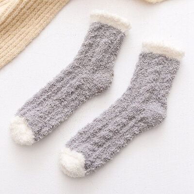 

Ladies Women Winter Warm Soft Fluffy Bed Socks Lounge Slipper Coral Velvet Fleece Socks
