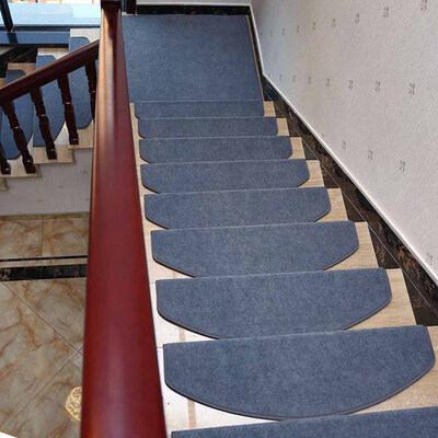 

3 Pcs Adhesive Carpet Stair Treads Mats Pad Non-slip Step Protection Rug Cover