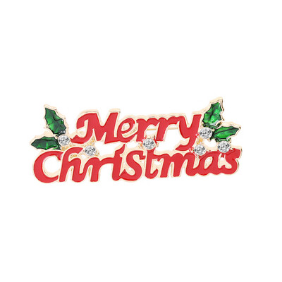 

2020 New Christmas Tree Deer Snowman Bell Brooch Pin Crystal Santa Claus Christmas Brooch Xmas Party Gift Jewelry