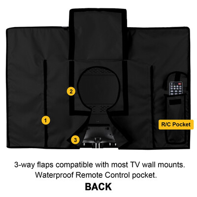 

Outdoor TV Cover 65" - 70" Waterproof Dustproof Television Protector Remote Control Pocket Bottom Cover for LED LCD Plasma Televis