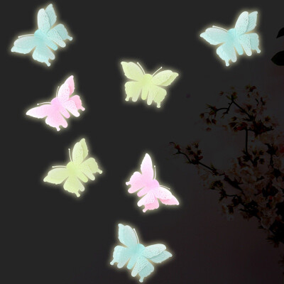 

6pcs 3D Butterfly Glow In The Dark Wall Stickers Luminous Fluorescent Wall Stickers For Kids Baby Room Bedroom Ceiling Home Deco