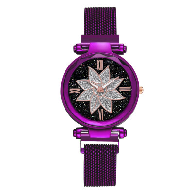 

Ladies Watch Luxury Mirror Stainless Steel Ladies Quartz Watch With Magnetic Star Sky Buckle Delicate Watch