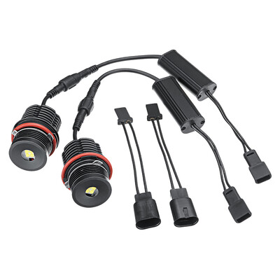 

2PCS 80W Angel Eyes Error Free 4 LED Halo Ring Light Bulbs Compatible for BMW E39 E53 E63