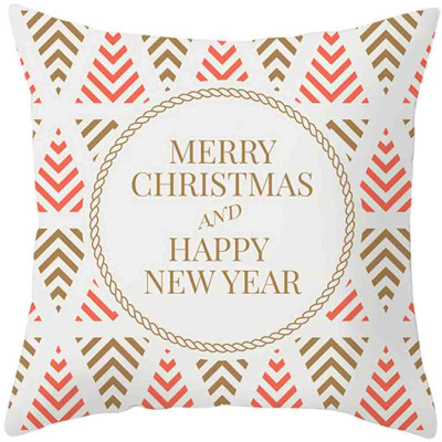 

Tailored 2020Merry Christmas Pillow Cases Cotton Linen Sofa Cushion Cover Home Decor