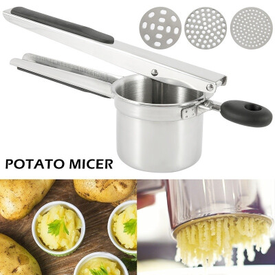 

Potato Masher Manual Melon Fruit Mud Stainless Steel Pusher Mashing Plate Potatoes Vegetable Press Crusher Kitchen Gadgets