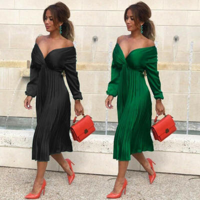 

US Women Bridesmaid Wedding Long Skirt Evening Cocktail Party Prom Gown Dress