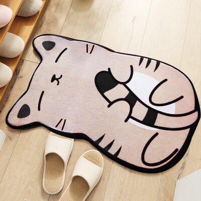 

Gobestart Cartoon Animal Floor Mats Gateway Bathroom Door Water Absorbent Anti-slip Mat