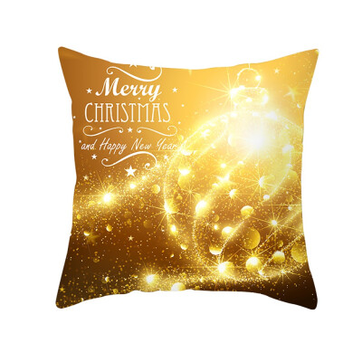 

〖Follure〗Christmas Pillow Case Glitter Polyester Sofa Throw Cushion Cover Home Decor