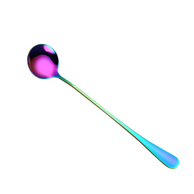

Siaonvr Colorful Spoon Long Handle Spoons Flatware Coffee Drinking Tools Kitchen Gadget