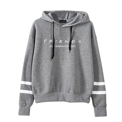 

Celebrating Friends Tv Show 25Th Anniversary Hoodie Letter Printed Hoodie Casual Hooded Sweatshirt Pullover Tops