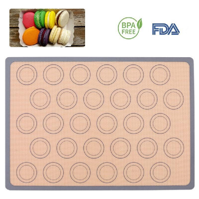 

Reusable Silicone Macaron Baking Mats Half Sheet Liners Non Stick for Bake Pans Macaron Bread Cookie Bun