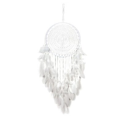 

Handmade White Feather Dream Catchers Boho Style Dream Catchers Decorative Hanging Ornaments For Home Decor