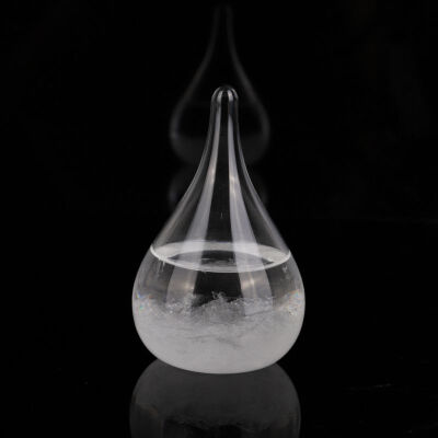 

Crystal Glass Bottle Barometer Bottles Weather Forecast Stylish Desktop Water Drop Weather Station