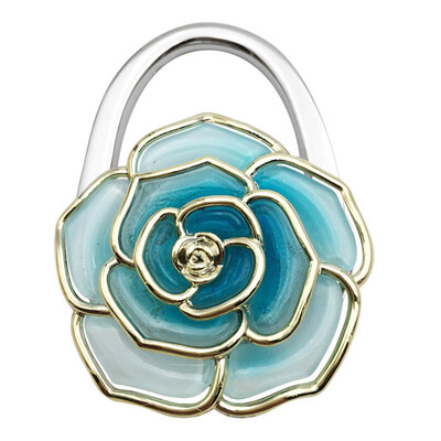

Folding bag holder Purse Bag Hanger Table Hook Hang Holder Rose Flower Shape