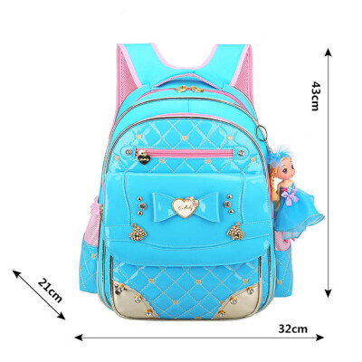 

Kids Waterproof Backpack Cute Princess Girl Backpack Children Primary Student School Bag Handbag With 1Pc Keychain