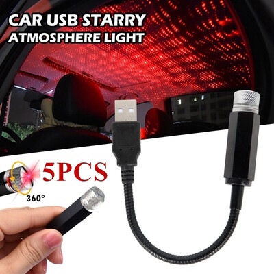 

1-5PCS Universal USB Plug Mini LED Car Roof Star Night Lights