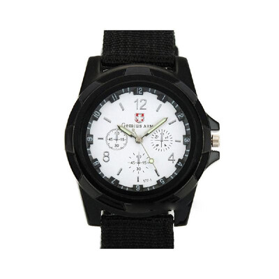 

Fashionable Stylish Army Military Sport Watch Wristwatch for Men with Knitted Weave Strap Band
