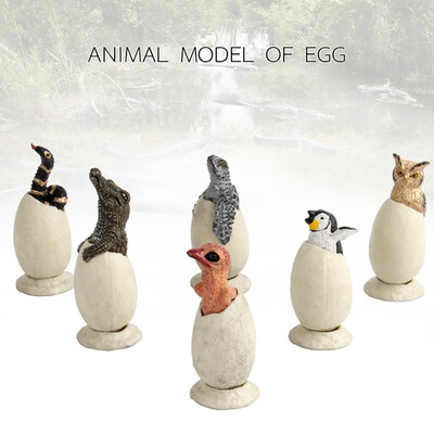 

YIWULA6Pcs Educational Simulated Animal Dinosaur Egg Snake Model Children Toy Gift