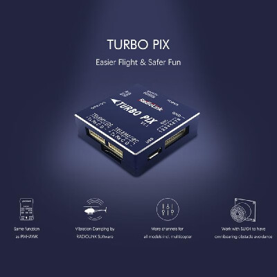 

RadioLink TURBO PIX V11 Module PPM SBUS Flight Controller MPU6500 for RC Drone Airplane Helicopter Slider Cars Boats Robots