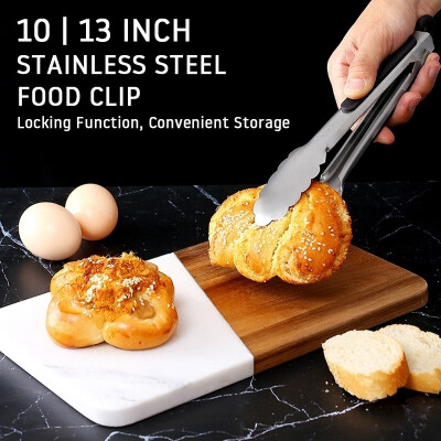 

Multifunctional Kitchenware Pastry Cooking Salad Serving Barbecue BBQ Tongs Buffet Clamp Stainless Steel Food Clip