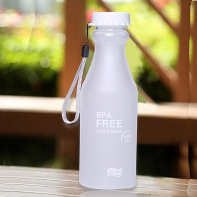 

Candy Colors Unbreakable Frosted Leak-proof Plastic Kettle 550mL BPA Free Portable Water Bottle for Travel Yoga Running Camping