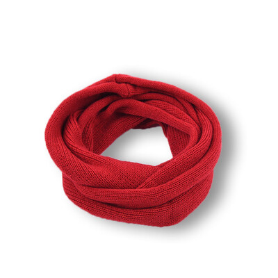 

Children Boys Girls Scarf Knitted Infinity Scarf Solid Color Comfortable Winter Scarf For Kids