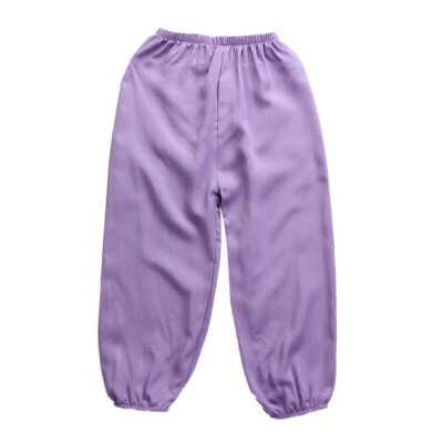 

New Summer Kids Pants Children Boys And Girls Thin Elastic Waist Cotton Casual Full Length Pants