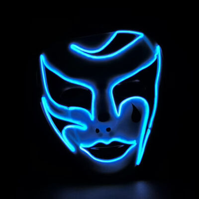 

Halloween Horror Ghost Face Mask Festival Glowing Mask Party Night Performance Fearsome Light Mask