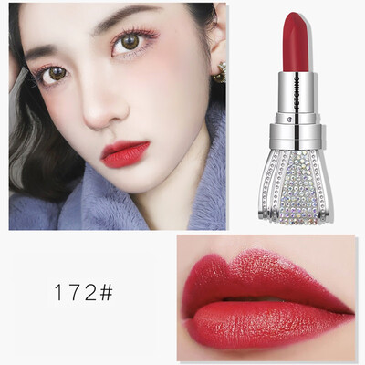 

Matte Bowknot-shape Diamond Lipstick Long-lasting Waterproof Non-stick Cup Lipstick