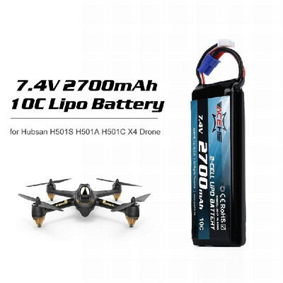 

2PCS 74V 2700mAh 10C Lipo Battery for Hubsan H501S H501A H501C X4 RC Quadcopter