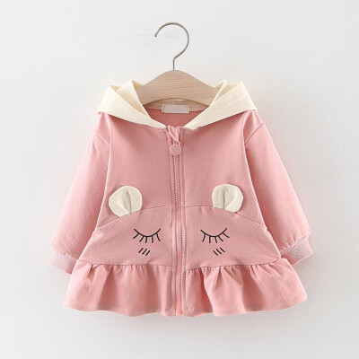 

Children Outwear Baby Coats Newborn Baby Girl Clothes Autumn Cartoon Cat Hooded Coat Infant Clothes Baby Girls Clothing 0-3Y