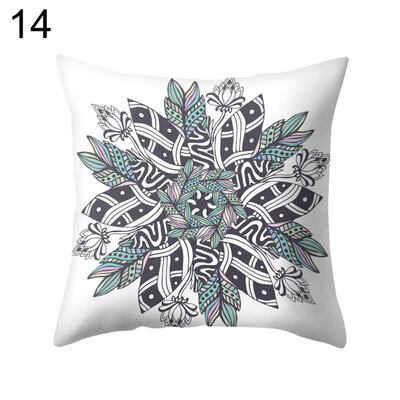 

Mandala Bird Dots Throw Pillow Case Cushion Cover Sofa Bed Car Cafe Office Decor